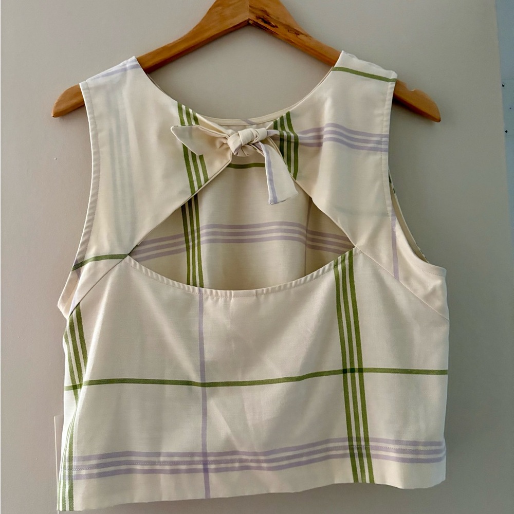 BNWT Eve Gravel Henderson Top in “Summer Tartan” size Large - Picture 4 of 5